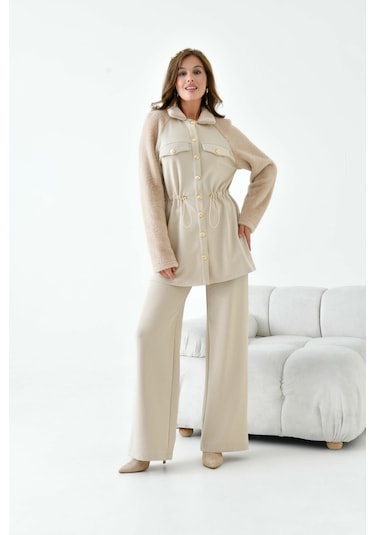 Ftz Kadın Kaşmir Takım Beige 30960 Beige Bej