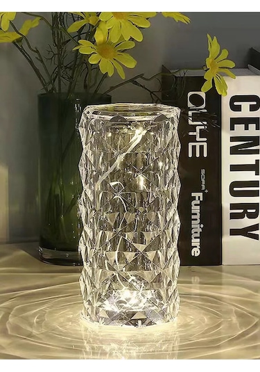 Menko Şarj Edilebilir Gece Lambası Kristal 218181569 Şeffaf Kristal
