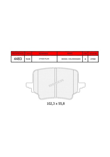 Bsr Arka Fren Balatası Cupra Terramar Skoda Kodiaq/superb Vw Passat Estate/variant/tayron/tiguan 09/20 2