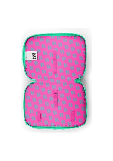 Coral High Kids Pembe Mor Renk Geçişli Çift Katlı Kalem Çanta 11137 Mor - Pembe