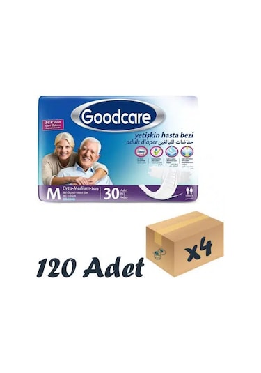 Goodcare Bel Bantlı Yetişkin Hasta Bezi Medium 4 x 30'lu 120 Adet