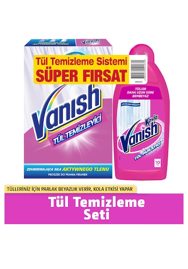 Vanish Tül Toz Deterjan 400 G + Tül Parlatıcı 450 ML