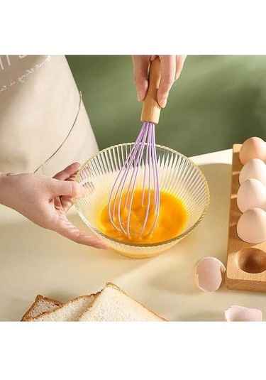 Ulzyvf Yumurta Yumurta Süt Silikon Saplı Mutfak Mor Mor Mikseri Manuel Kabarcık El Çırpıcı Çırpıcı Çırpıcı Ahşap Adet 1 Yj Mor