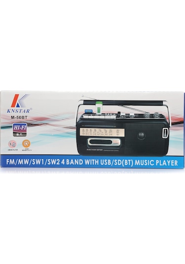 Knstar M-50Bt Bluetooth + Usb + Sd + Fm Radyo Kaset Çalar