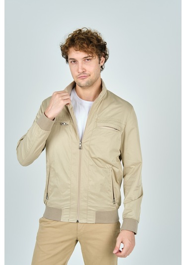 Daynax Erkek Hakim Yaka Fermuarlı Cep Detaylı Mevsimlik Spor Mont 4500 Taş Taş