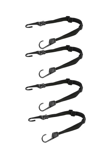 Neevoyu Motosiklet Kaskı Esnek Bağlantı Kordonu, Siyah Renk, 60 Cm Uzunluk, 1.5x Genişleme Kabiliyeti, 4 Adet Abs+lateks+nilon