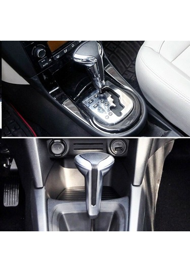 Dofolink Peugeot 307 Ve Citroen C4 Sega İçin Dayanıklı, Su Geçirmez Abs+pvc Vites Kolu Kapağı - Siyah Ve Gümüş Desenli, Konforlu Kullanım Çok Renkli