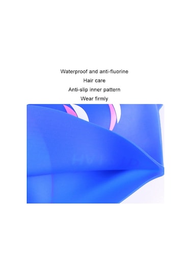 Haızıd Sevimli Karikatür Su Geçirmez Silikon Çocuk Yüzme Kap Köpekbalığı Dişi Pembe