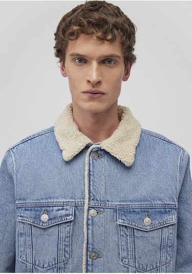 Mavi - Zander Classic Denim Suni Kürklü Açık Mavi Jean Ceket 0111214-88554 Mavi