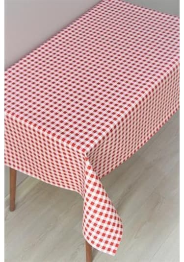 Elyaf Astarlı Silinebilir Muşamba Masa Örtüsü Minipötikare-kırmızı