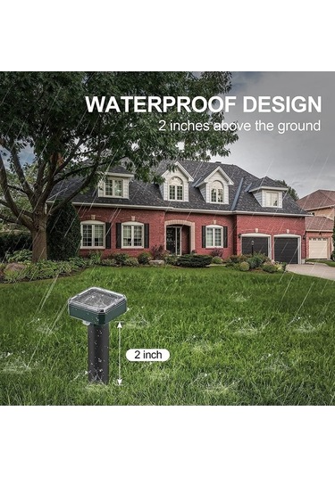 Tongxida Güneş Enerjili Ultrasonik Fare & Yılan Kovucu - Sokağa Takılabilir