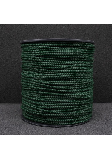 Mg Ropes Paracord İp 4 Mm Yeşil Siyah Desenli No:74 10 Metre Çok Renkli