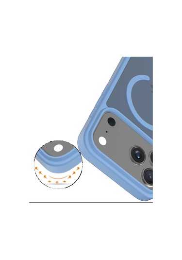 Joko İphone 17 Pro Max Kılıf Jota Seri Magsafe Kapak Açık Mavi