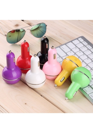 2 Portlu Çift Usb Parfüm Tipi Adaptör Tf Kart Evrensel Araç Mp3 Çalar Şarj Cihazı Resim Olarak