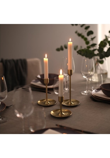 Cozy Room - Fulltalıg Şamdan, Üçlü, Bronz Gold