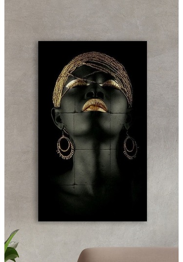 Doğal Taş Tablo - Kadın Temalı- Duvar Dekoru 30x50cm