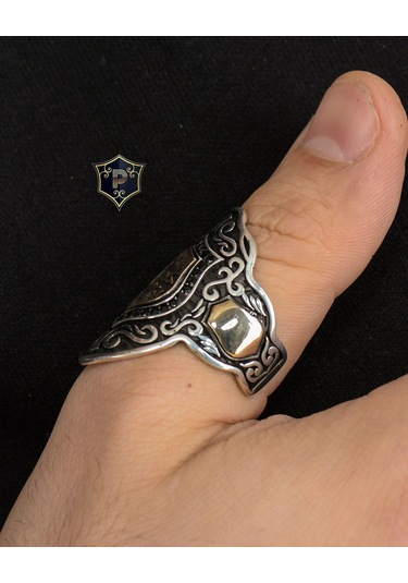 Prestij Gümüş Hasbiyallah Allah Bana Yeter Arapça Yazlı Zihgir Erkek Yüzüğü