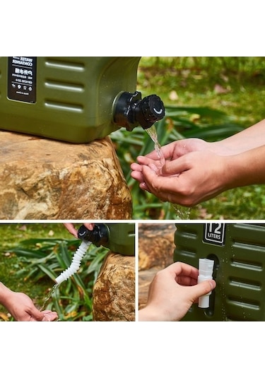 Novahub Sunnyhike 12l Musluklu Dayanıklı Kamp & Piknik Su Bidonu, Küçük Boyutlu Altın