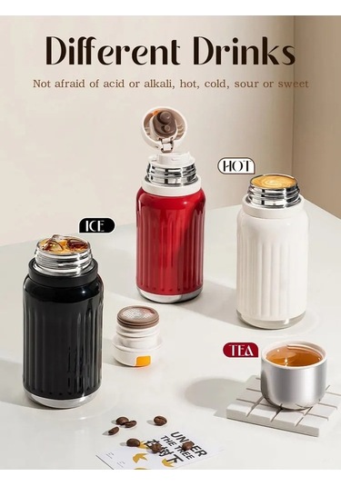 Pazly Termos Seyahat Paslanmaz Ml Mini Kapaklı Iki Diğer Çelik Bardak 300 Gq Diğer