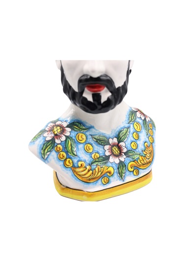 Moor Dekoratif Kral Büst Heykel