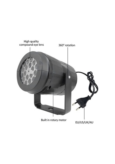 Fortunelane Led Noel Projeksiyon Lambası 16 Desenli 360 Döner Ev Bahçe Dekorasyonış Aydınlatma - Avrupa Şarjı