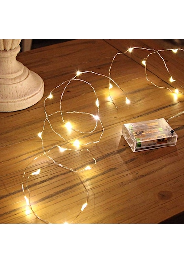 Pilli Peri Led Işık Yılbaşı Ağaç Bahçe 5m Tel Işık Gün Işığı