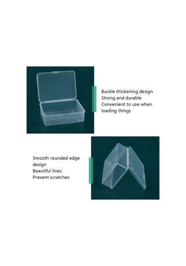 Sones Pp Dikdörtgen Şeffaf Plastik Kutu Kapaklı Parçalar Donanım Alet Saklama Kutusu