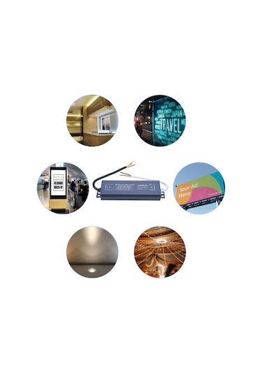 Ip67 Su Geçirmez Led Sürücü Anahtarı Güç Kaynağı Trafosu Mavi