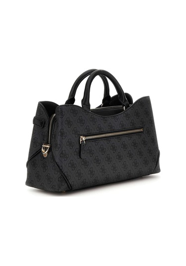Kadın Monogram Desenli Kanat Detaylı El Çantası - Antrasit Antrasit