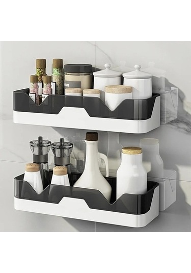 Tongxida Yeni Siyah Renkli Raflı Raf Organizatör Köşe Banyo Depolama Çok Renkli Çok Renkli