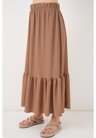1886 Uzun Örme Etek - Camel CAMEL
