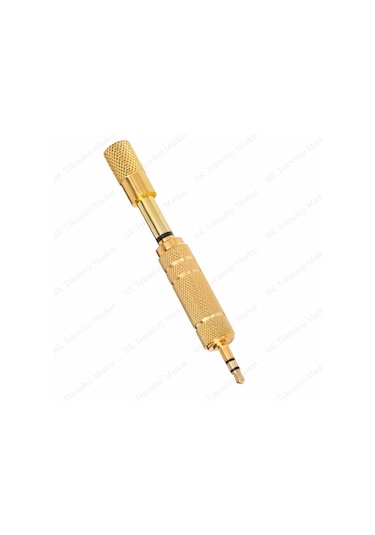 Gold Plated 3.5 Mm Erkek - 6.35 Mm Dişi Dönüştürücü Jack Adaptör