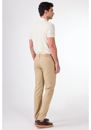 Dufy Vizon 5 Cep Düz Renk Slim Fit Erkek Pantolon Vizon
