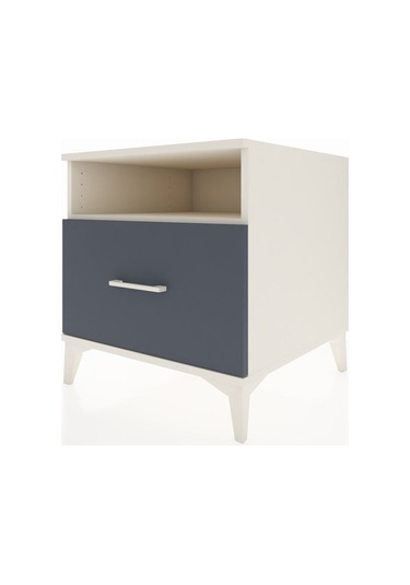 Kronos Komodin Tek Raflı Tek Çekmeceli 60x59x64 Aytaşı-antrasit Aytaşı