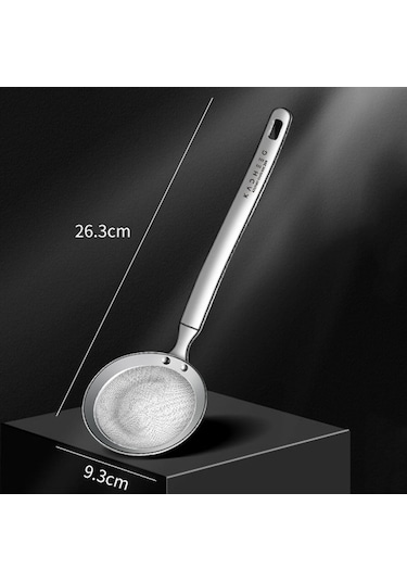 Sones Kacheeg 304 Paslanmaz Çelik Soya Sütü Kaşığı Mutfak Yağ Filtresi Kepçe, Boyut: 9,3 X 26,3 Cm