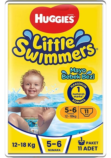 Huggies Little Swimmers 5-6 Numara 12-18 Kg 11'li Mayo Bez