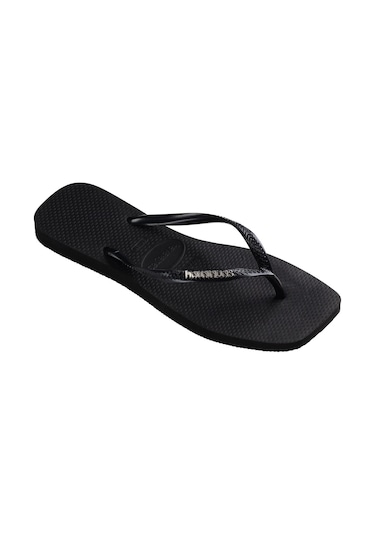Havaianas Square Logo Metallic Blacksilver Siyah Kadın Terlik Siyah
