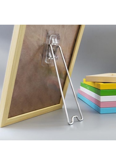 1 Takım Güvenilir Fotoğraf Çerçevesi Standı İz Yok Masaüstü Resim Braketi M