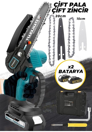 Profesyonel Metal Dişli 21v Şarjlı Dal Budama Testeresi
