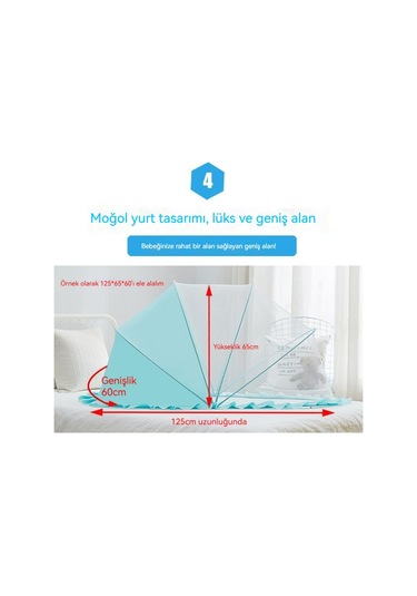 Relaxed Gölgede Çocuk Bebek Yatakları İçin Cibinlik Örtüsü-gri