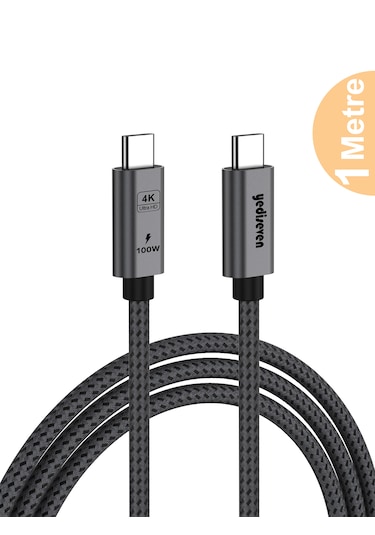 Type C To Usb 3.2 Gen2 Görüntü Aktarma Kablosu 4K Hızlı Şarj 1M