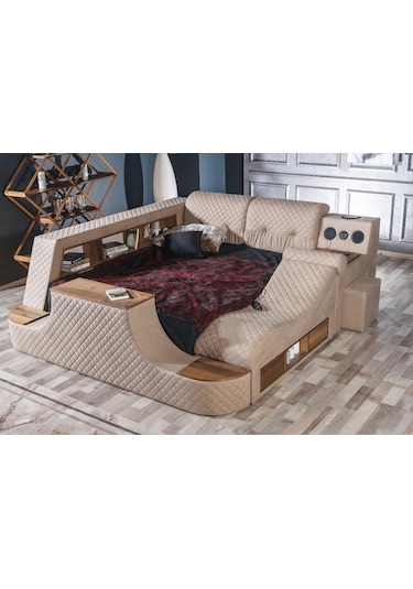 Miss Worble Elit Akıllı Yatak Smart Karyola Tv Üniteli - Bluetoothlu