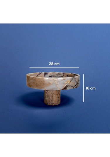 Profondo Ayaklı Mermer Kase Beyaz