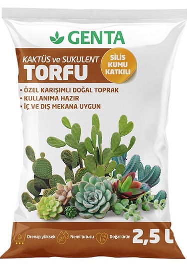 Genta Kaktüs-lithops ve Succulent Özel Karışım Toprağı 2.5 L