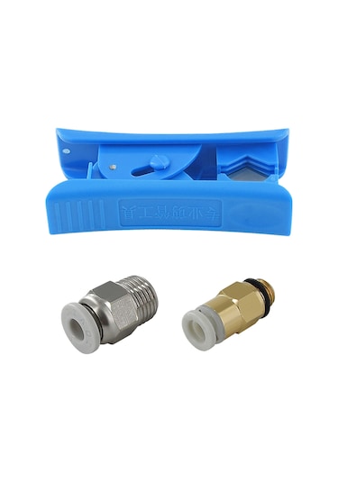 Xindoker Ender/cr10 Serisi 3d Yazıcı Erişimoriesi: 1m 4mmx2mm İthal Ptfe Boru Seti Pc4-m6, Pc4-m10 Bağlantı Ve Kesici Dahil
