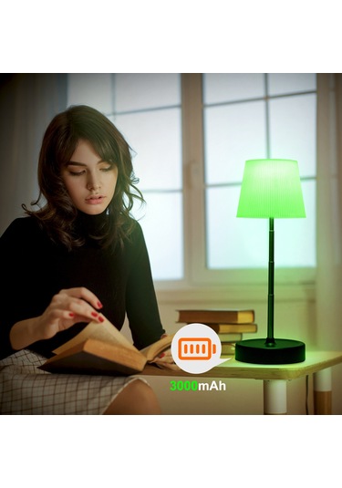 Padalink Rgb Led Masraf Lambası, Dokunmatik Kontrol, 8 Tek Renk + 2 Dinamik Mod, Genişletilebilir Gövde 12.2-31.6cm , 3000mah Batarya, Yatak Odası-bar-outdoor Partiler İçin