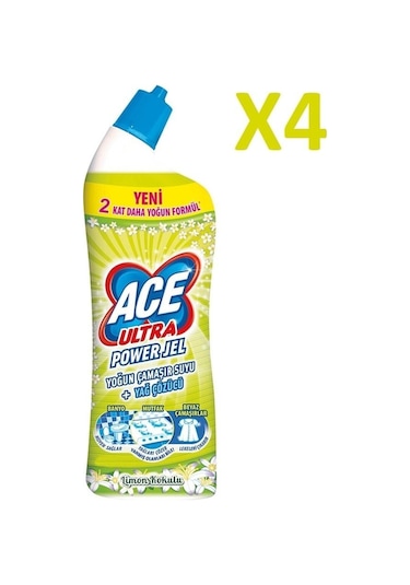Ultra Power Jel Kıvamlı Çamaşır Suyu Limon Tazeliği 750 Ml X4 Adet Diğer