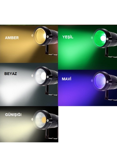 Cata 5w Kazıklı Bahçe Armatürü Ct-7300 Yeşil Çok Renkli