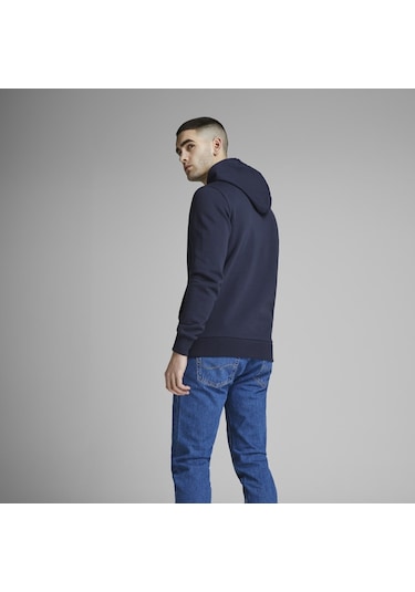 Jack Jones Sweat Hood Corp Old Logo 12137054-Nvy (385455098) Lacivert