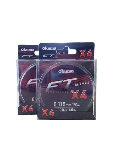 Okuma Ft-x4 Braided Line 300 Mt Grey Örgü Ip 0,205Mm